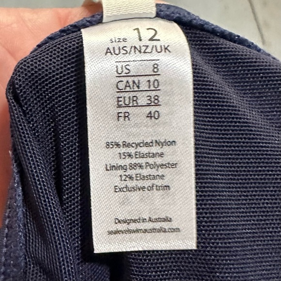 SEA Level Swim Twist Front Multifit Night Sky Navy Blue One-Piece Swimsuit 8 NWT - Picture 6 of 10